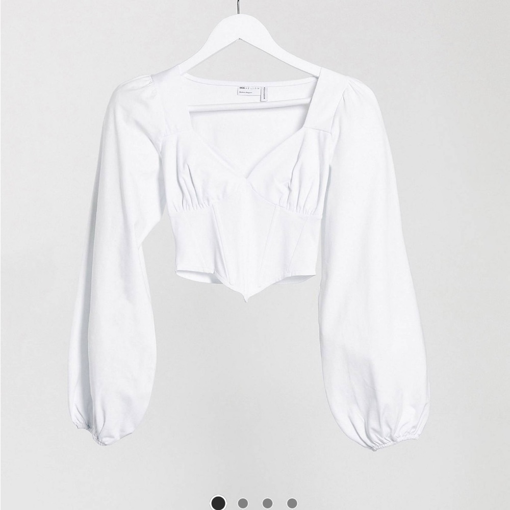 Asos white corset top